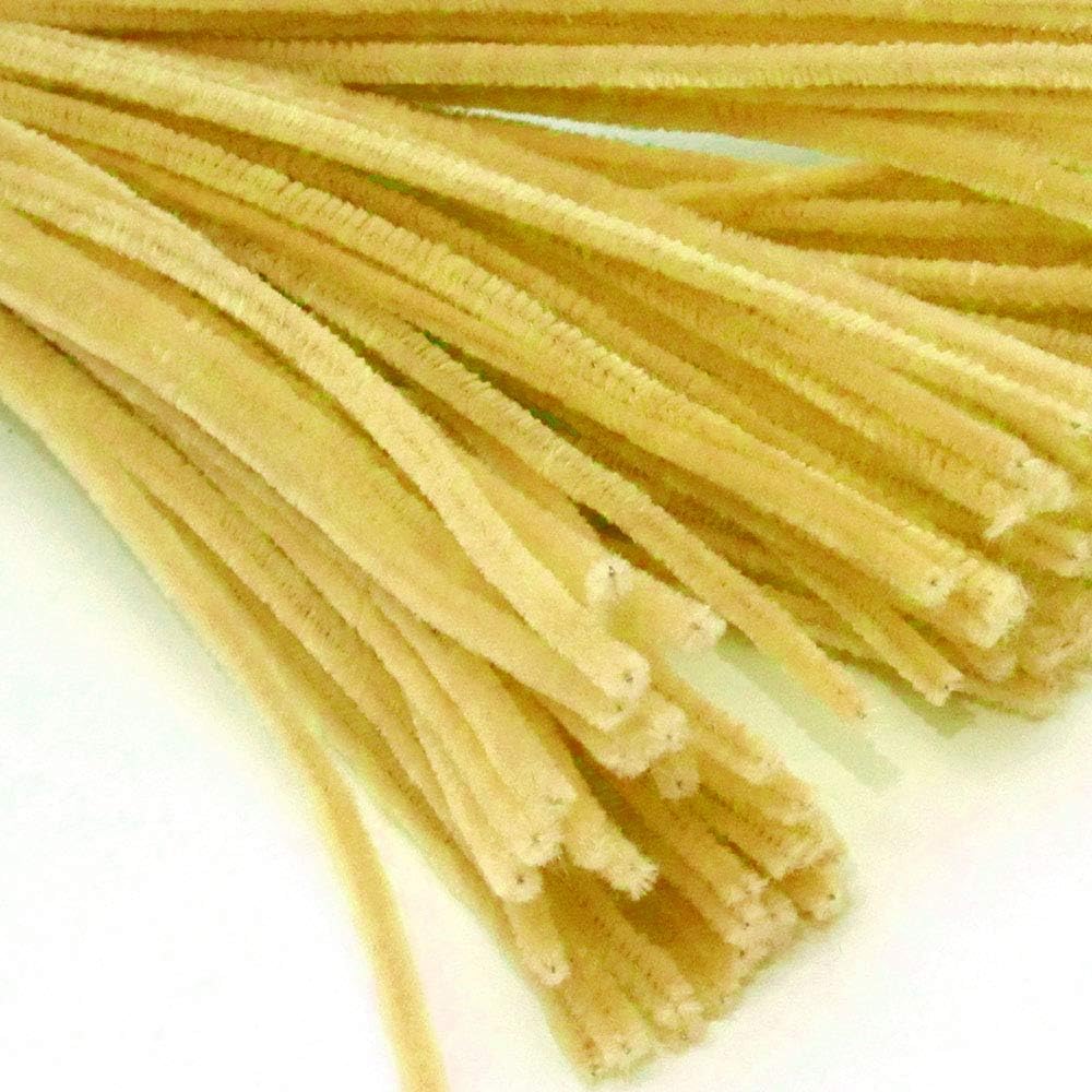 The Crafts Outlet Yellow Chenille Pipe Cleaner 12-inch (30cm) 25pcs